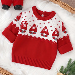 Christmas Baby Sweater Kids Pullover Top Long Sleeve
