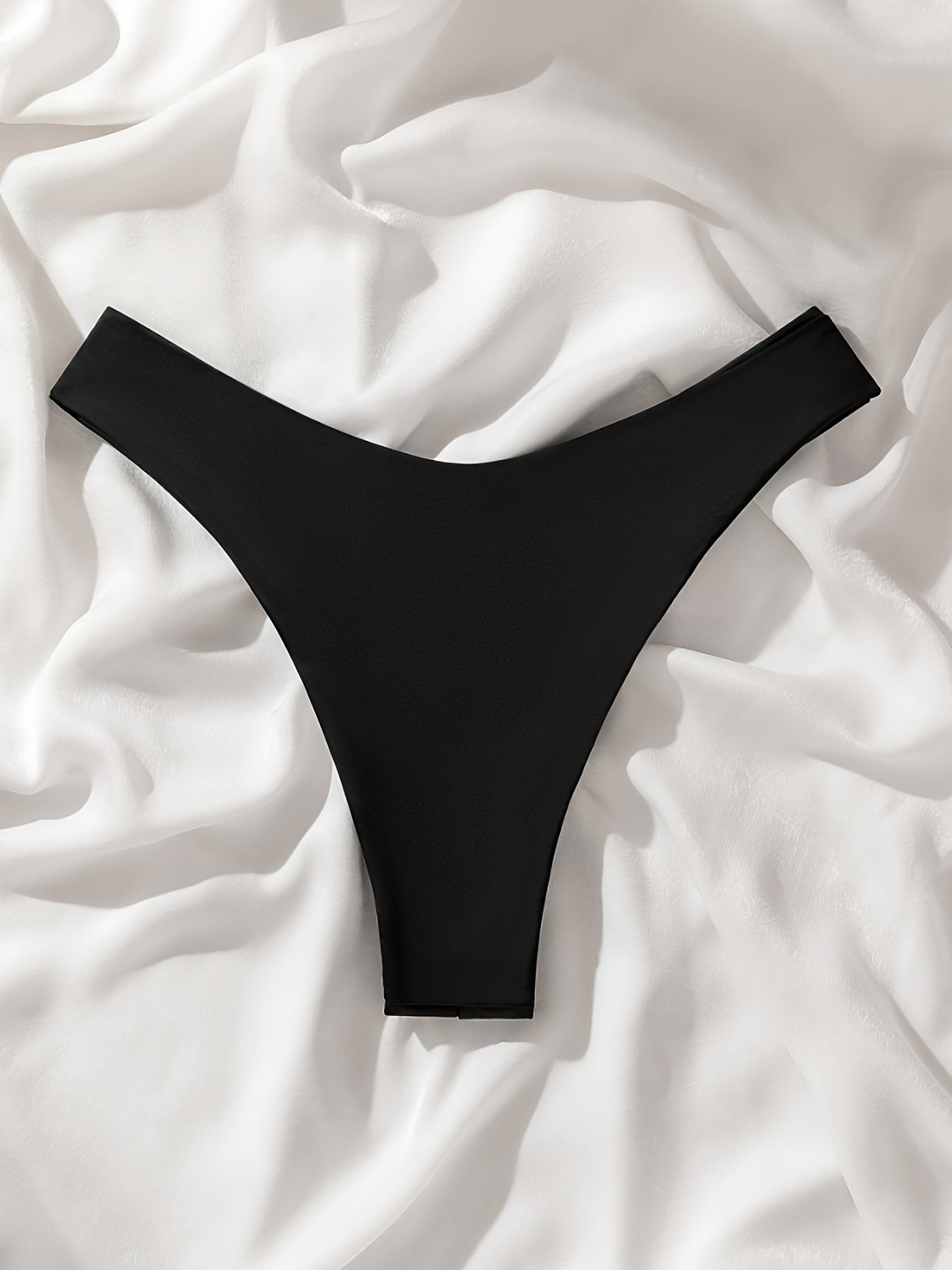 Ruched Cheeky Bikini Bottoms High Stretch Swim Briefs