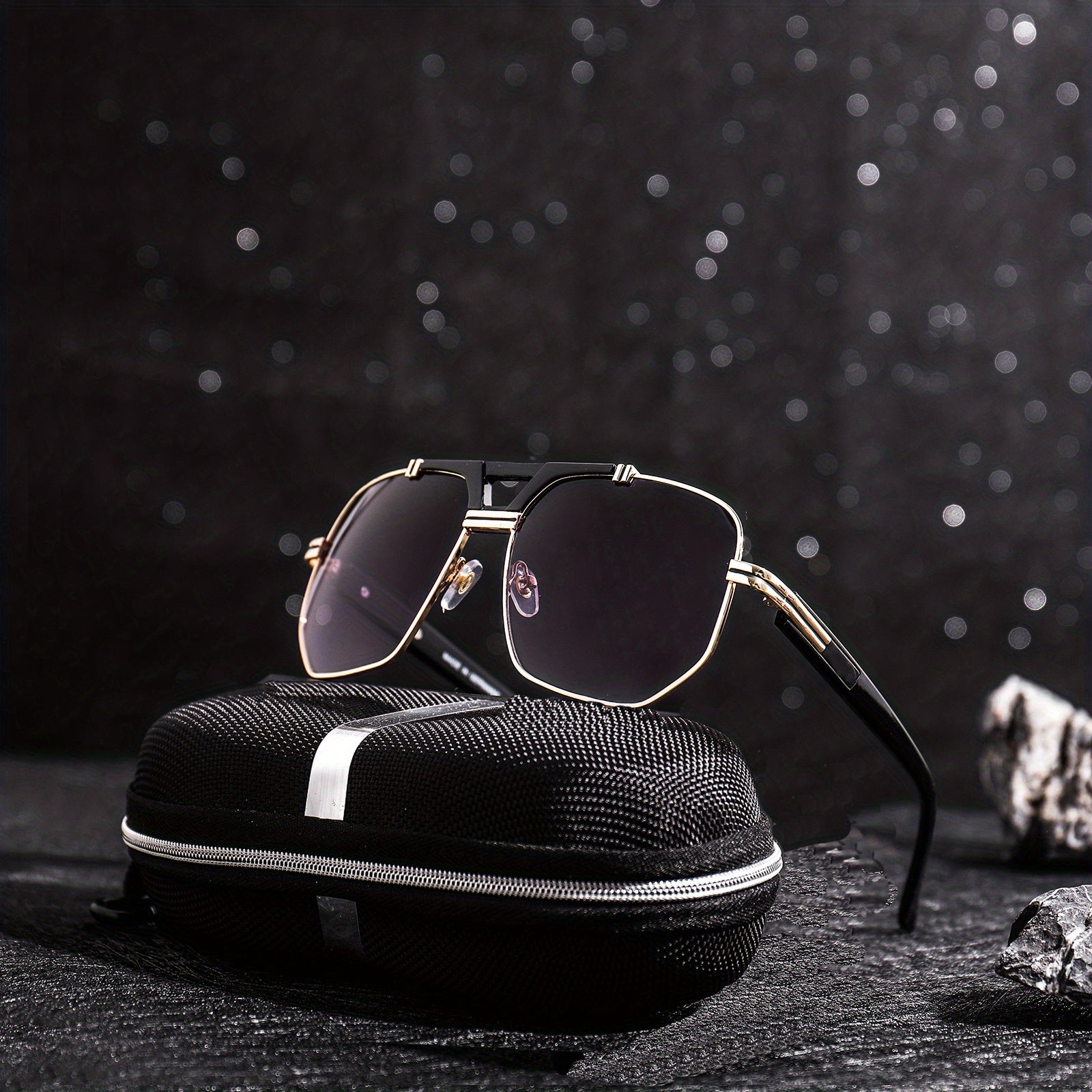 Men's Square Frame Sunglasses Unisex Steampunk UV Protection Glasses