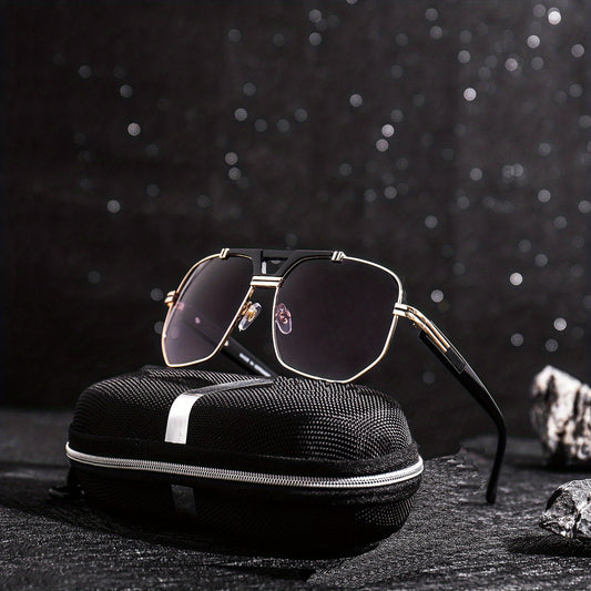Men's Square Frame Sunglasses Unisex Steampunk UV Protection Glasses