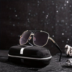 Men's Square Frame Sunglasses Unisex Steampunk UV Protection Glasses