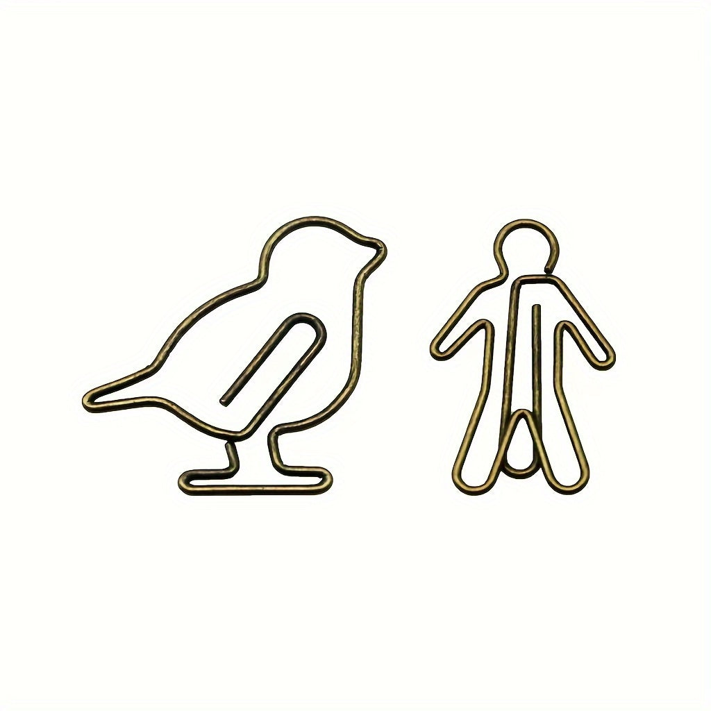 Bronze Bird Small Figure Paper Clips