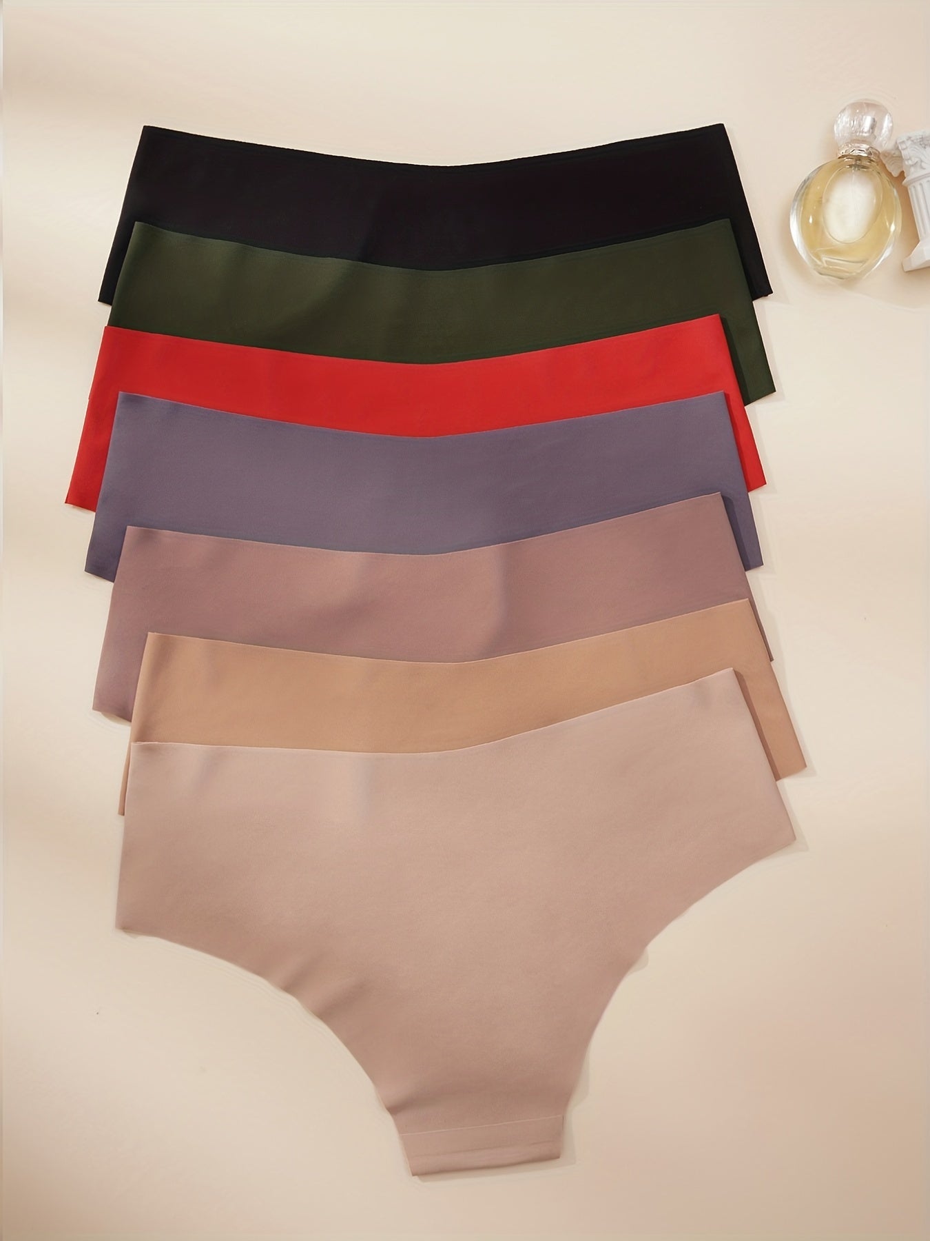 7pcs Seamless Hipster Panties Comfy Stretchy Intimates Panties