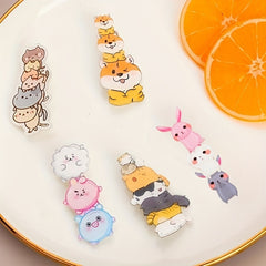 10pcs Acrylic Cartoon Pin Bags Hat Decoration Accessories for Girls