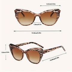 Y2K Cat Eye Sunglasses Block Gradient Glasses UV400