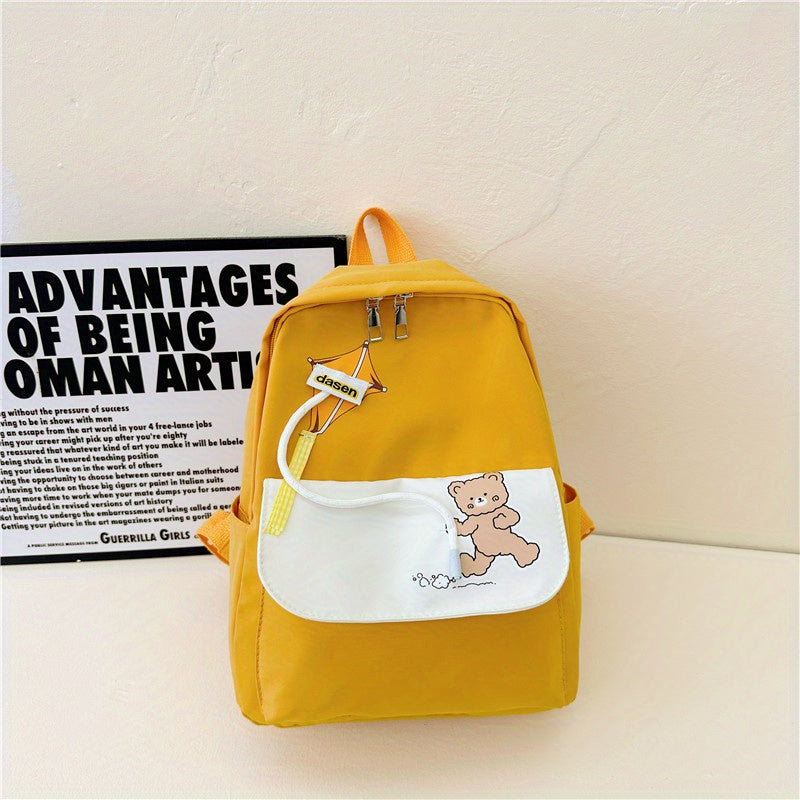 Kids' Cartoon Bear Backpack Nylon Bag