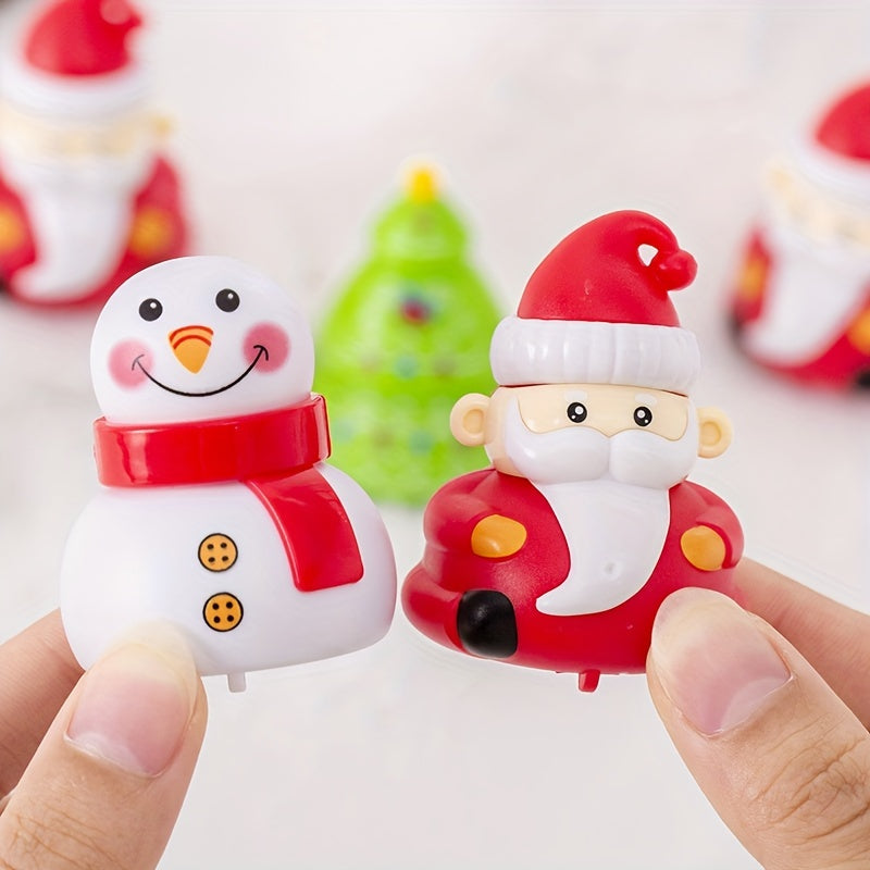 Christmas Toys Santa Claus Christmas Tree Snowman Shape Inertia Pull Back Car