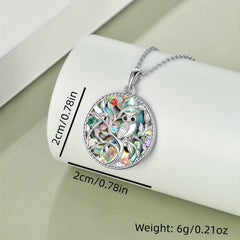 Owl Tree Of Life Pendant Necklace Gift For Girls