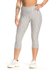 Seersucker High Waist Yoga Pants Moisture Wicking Compression Leggings