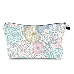 Floral Pattern Travel Makeup Bag - Portable & Stylish - Ideal Gift for Travelers