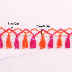 Ethnic Style Tassel Lace DIY Material for Sofa and Curtain Decoration