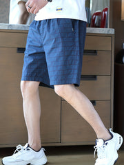 Men's Quick Dry Beach Shorts with Allover Print for Summer
