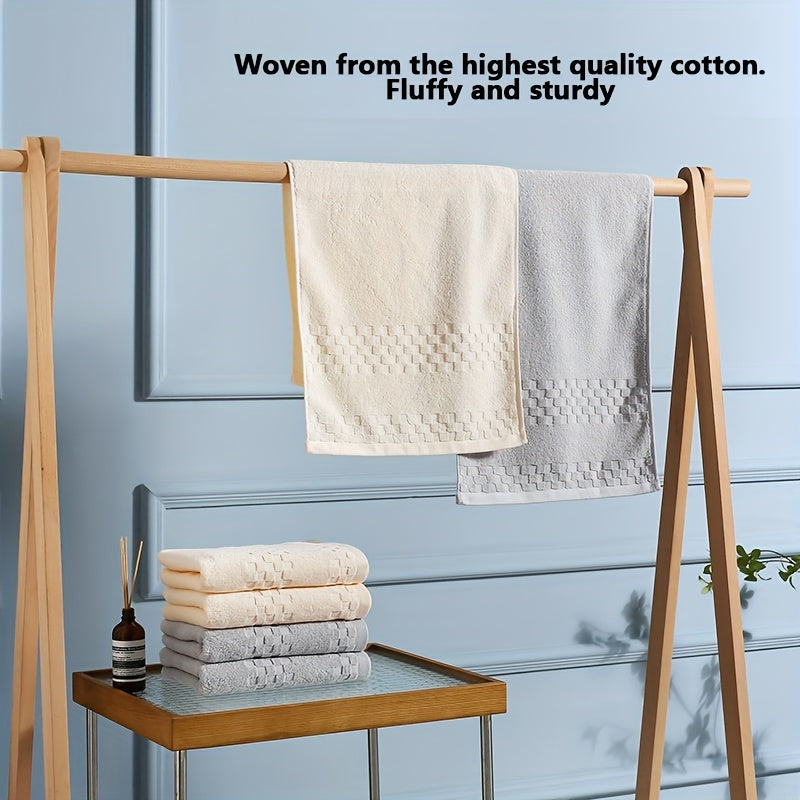 6pcs Fluffy Cotton Face Towel Absorbent Soft Bath Towel