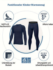 2pcs Kids Warm & Slim Activewear Set Long Sleeve Top Pants Set Gift