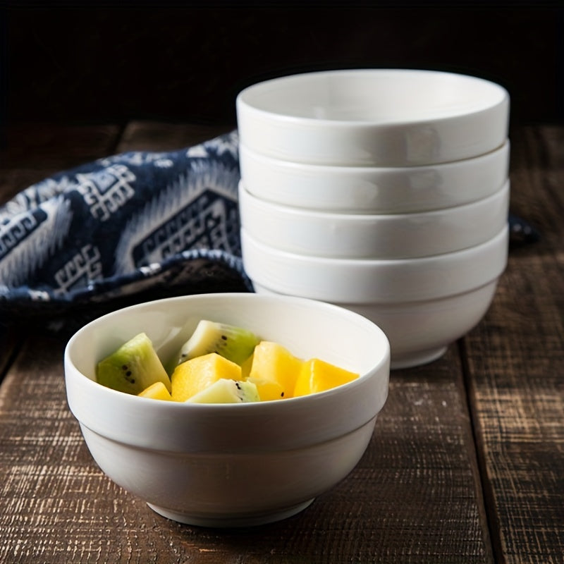 4pcs Ceramic Edge Guard Bowls Set - 11.43 Cm - Microwave Safe