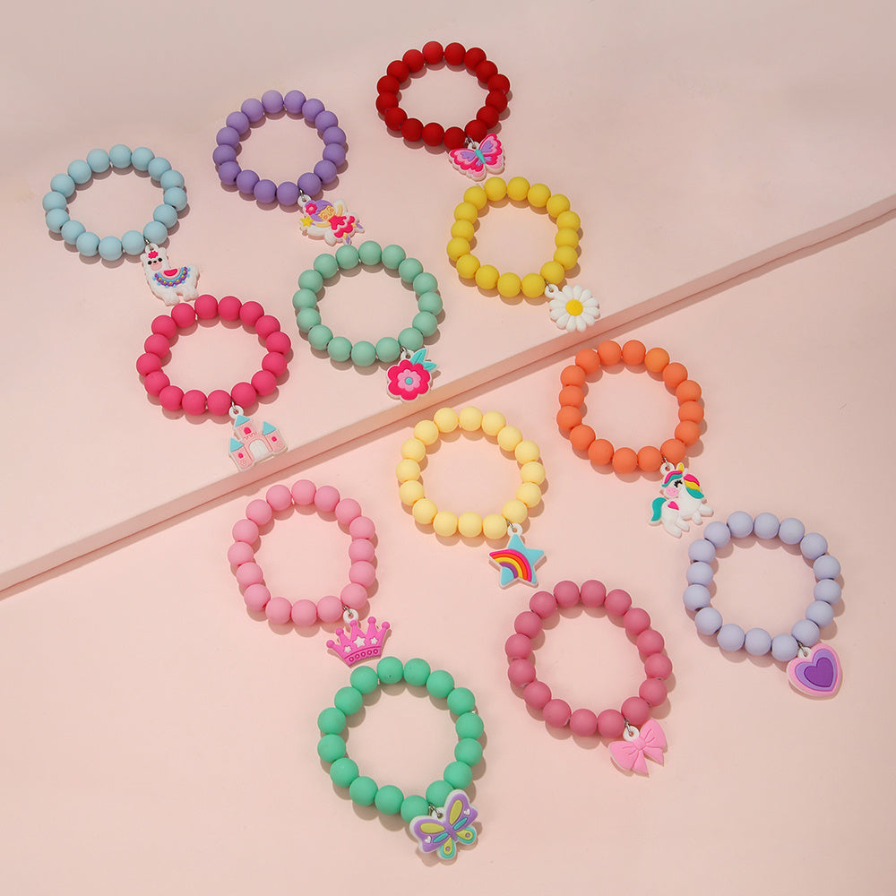 12pcs Girls Unicorn Alpaca Butterfly Crown Bracelet Set