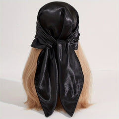Large Bandana Classic Satin Scarf Women Silk Neckerchief
