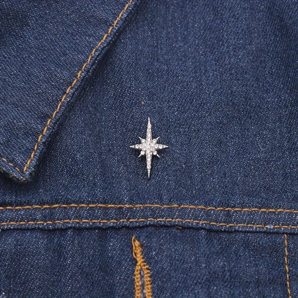 Stylish Six Pointed Star Brooch for Girls - Perfect Accessory