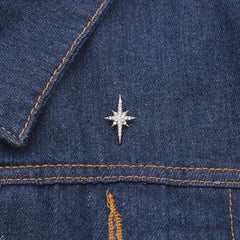 Stylish Six Pointed Star Brooch for Girls - Perfect Accessory