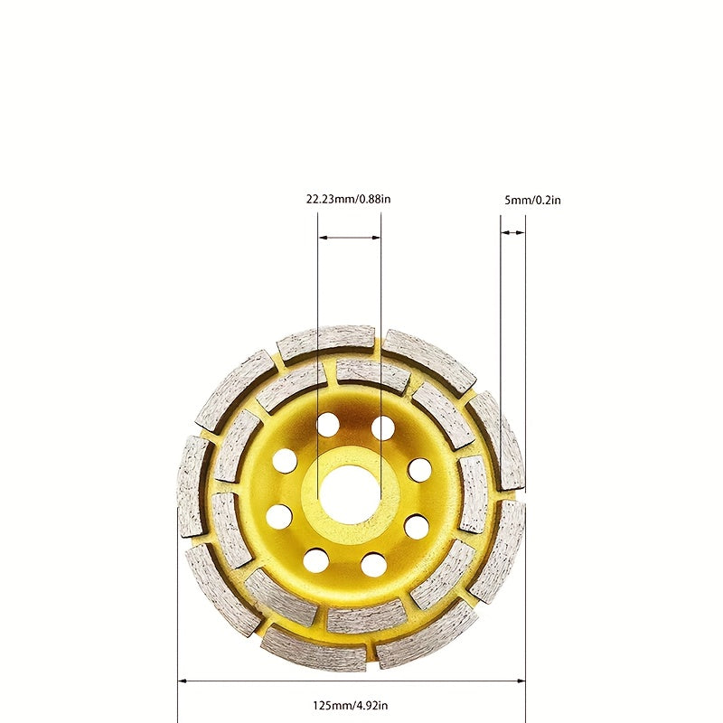 125mm Diamond Segment Grinding Wheel Cup for Marble Concrete Granite Stone