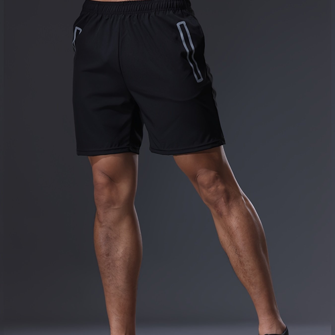 Men's Loose Solid Shorts Pockets Active Breathable Drawstring Outdoor Workout