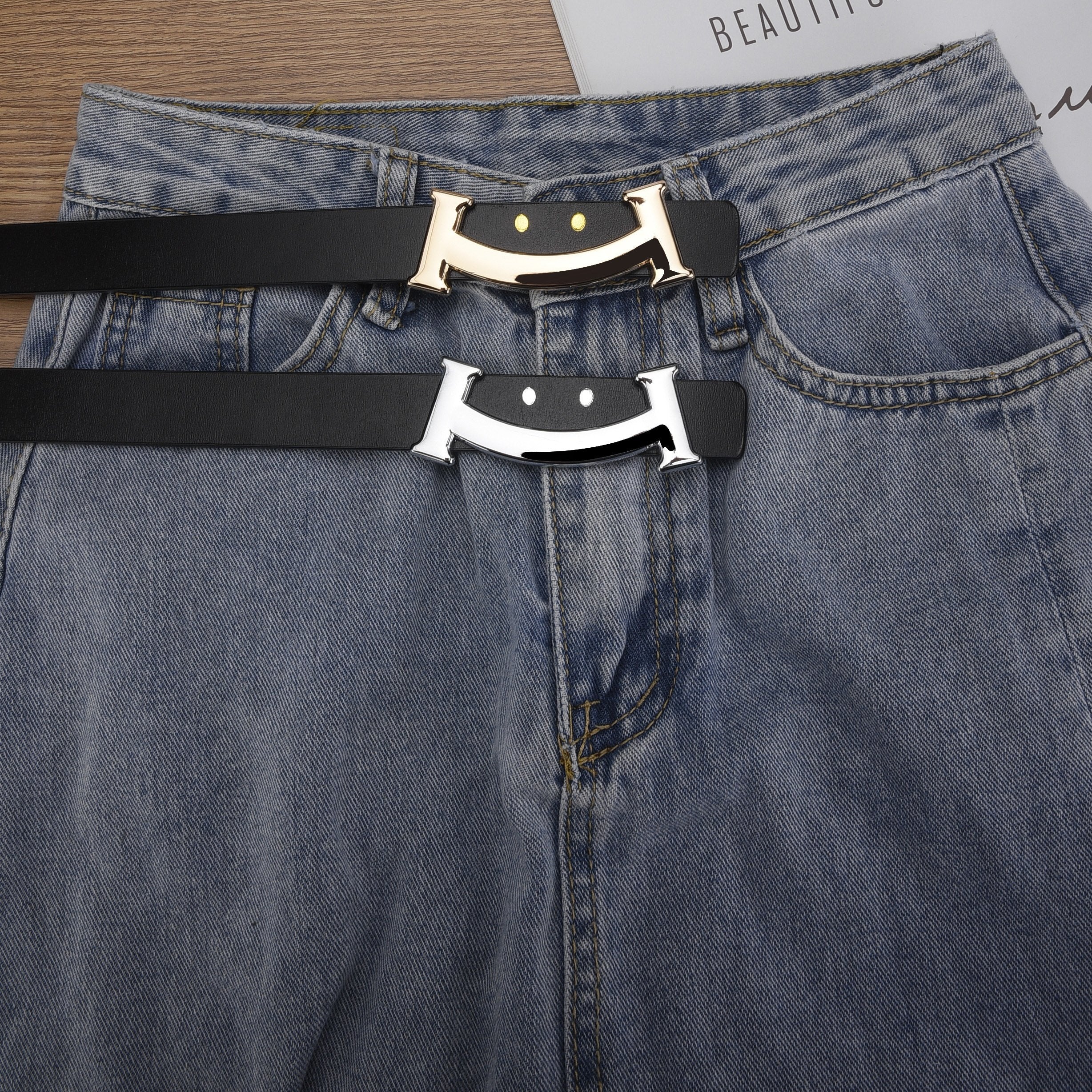 Men's Smiling Face Belt For Jeans Pants