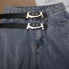 Men's Smiling Face Belt For Jeans Pants