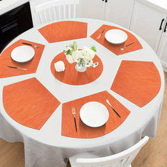 Set Of 7 Round Table Placemats Wedge Placemats With Centerpiece