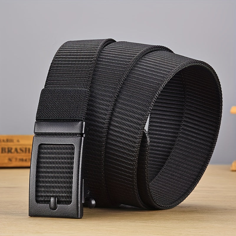 Men's Toothless Auto Belt Canvas Outdoor Mountaineering Breathable Belt