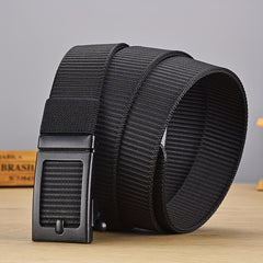 Men's Toothless Auto Belt Canvas Outdoor Mountaineering Breathable Belt