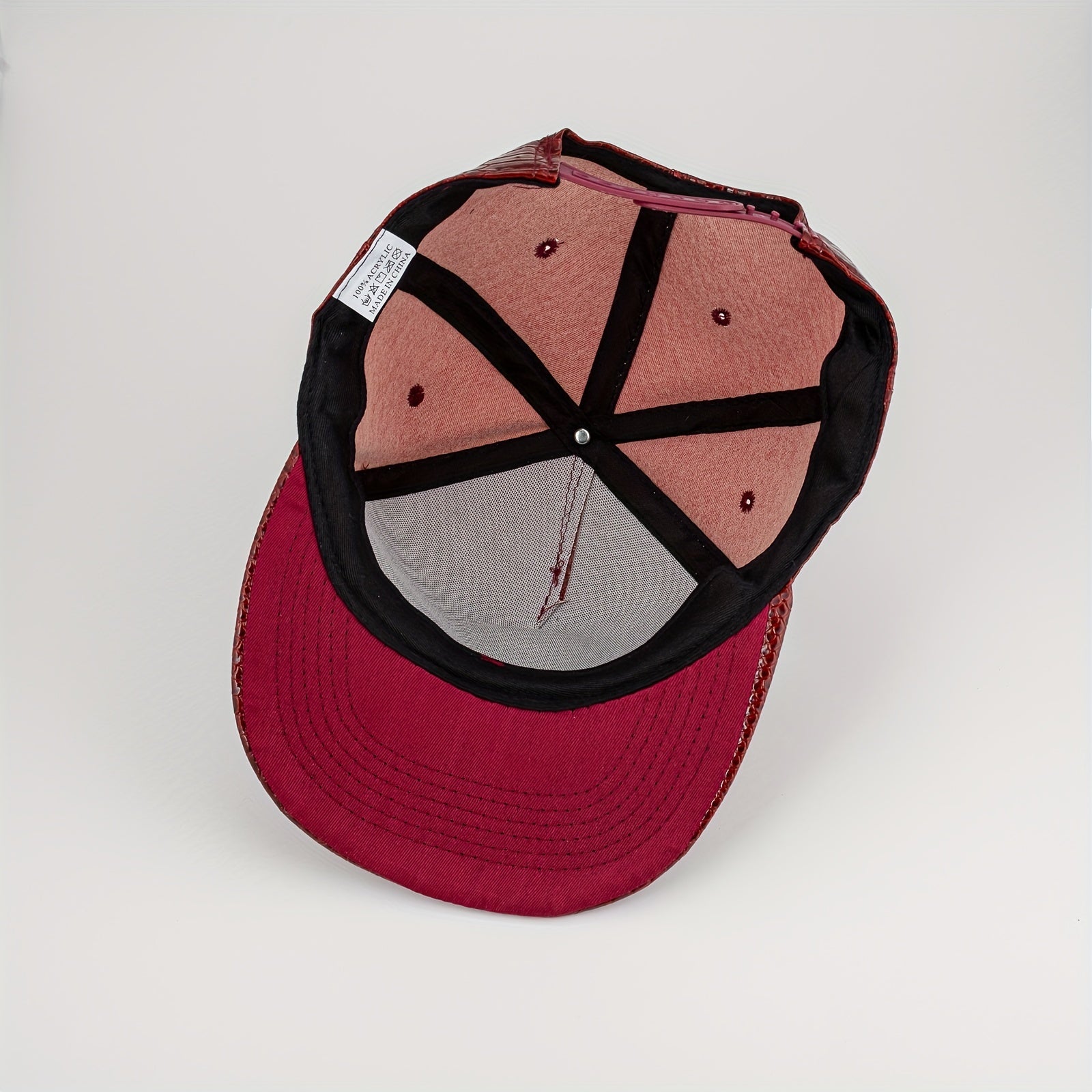 Crocodile Pattern PU Baseball Cap Hip hop Skull Hat