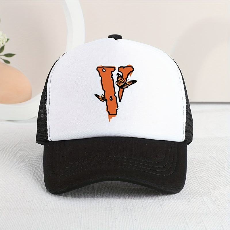 Children's Mesh Print V Baseball Cap Breathable Duck Tongue Cap