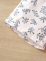 Girls' 2pc Geometric Pattern Pajama Set