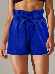 Ruffle Trim Drawstring Shorts for Women