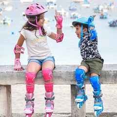 6PCS Luminous Protective Gear Roller Skating Training Knee Elbow Palm