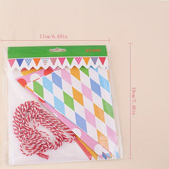Party Decoration Pull Flag Triangle Flag Paper Pennant Bunting