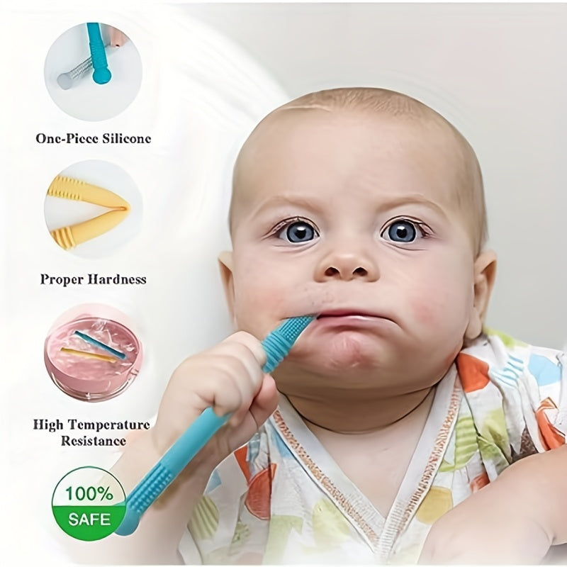 2pcs Baby Teething Toys Silicone Grinding Chewing Toy