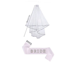 Bride to Be Bridal Veil Shoulder Straps Wedding Accessories 2pcs