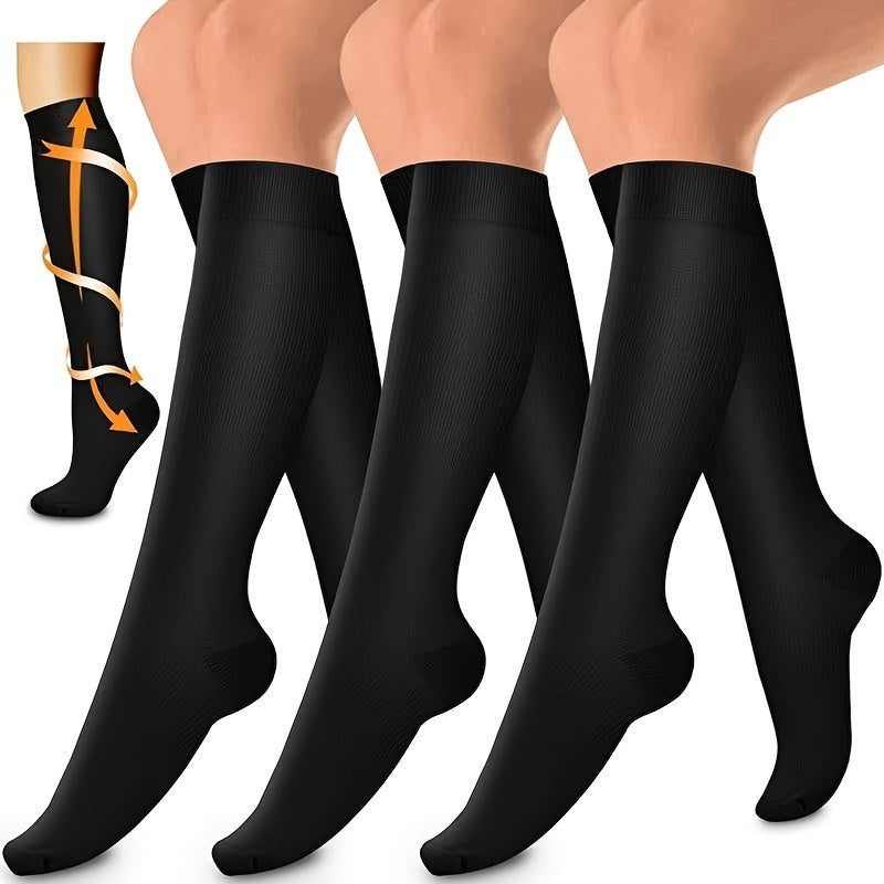 Compression Socks 4 pairs 15-20mmHg for Running Nurses Recovery