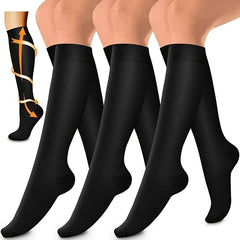 Compression Socks 4 pairs 15-20mmHg for Running Nurses Recovery