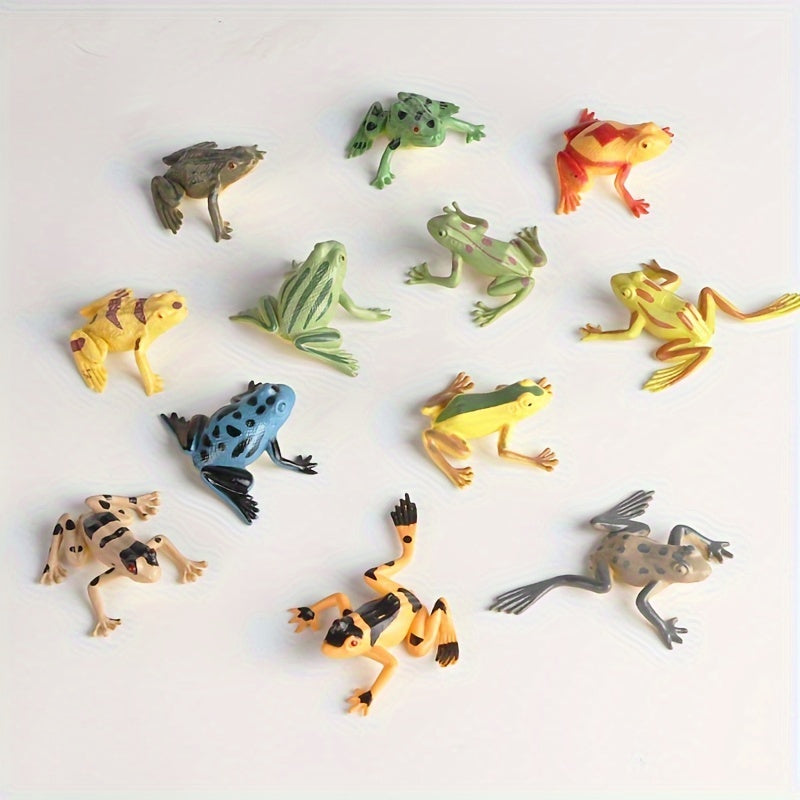 24pcs Colorful Plastic Frog Toys Fun Easter Party Favors
