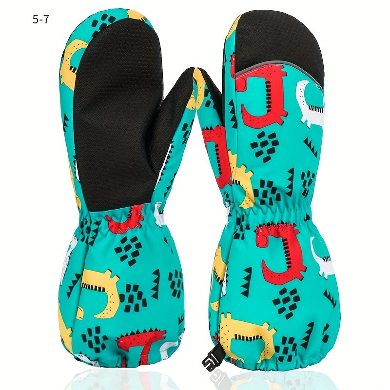 Kids Ski Gloves Waterproof Warm Winter Snow Skiing Ice skating