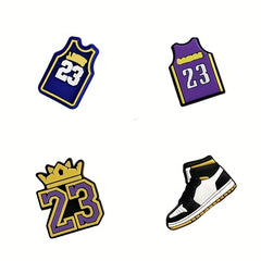 Basketball Shoe Charms For Crocs - 12pcs Sports Charms For Boys