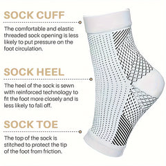 3 Pairs Toeless Compression Socks Ankle Sleeves Plantar Fasciitis