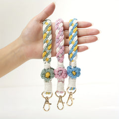 Boho Flower Keychains & Wristbands for Girls