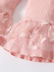 3pc Baby's Daddy's Girl Butterfly Bodysuit & Pants & Headband Set