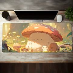 Cute & Comforting Anime Mushroom Mouse Pad for Office & Gaming