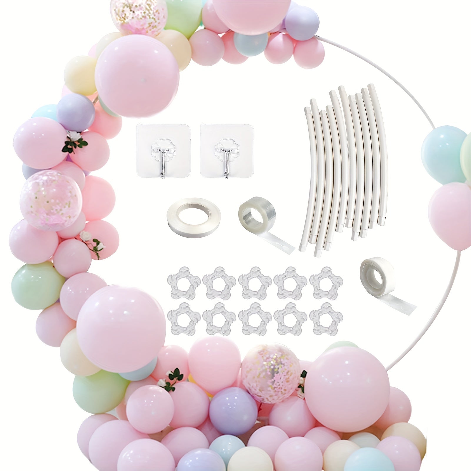 100cm Round Balloon Arch Stand Kit for Wedding Birthday Baby Shower