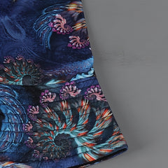 Casual Reversible Bucket Hat Vintage Swirl Feather Florets Print Fisherman Cap