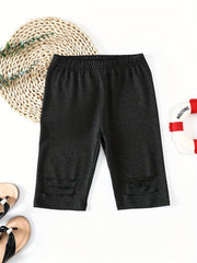 Toddler Girls Ripped Biker Shorts for Outdoor Summer Clothes